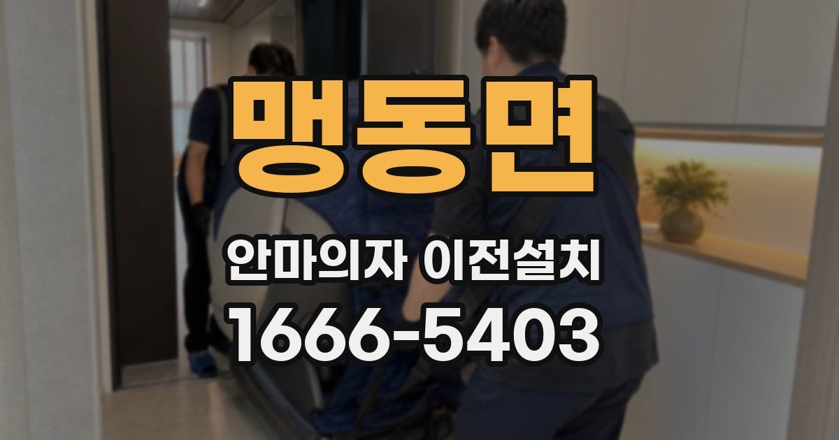 맹동면 안마의자 이전설치