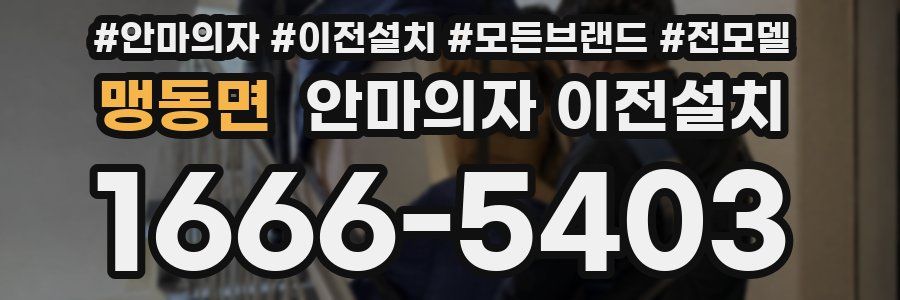맹동면 안마의자 이전설치