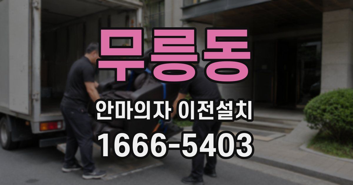 무릉동 안마의자 이전설치