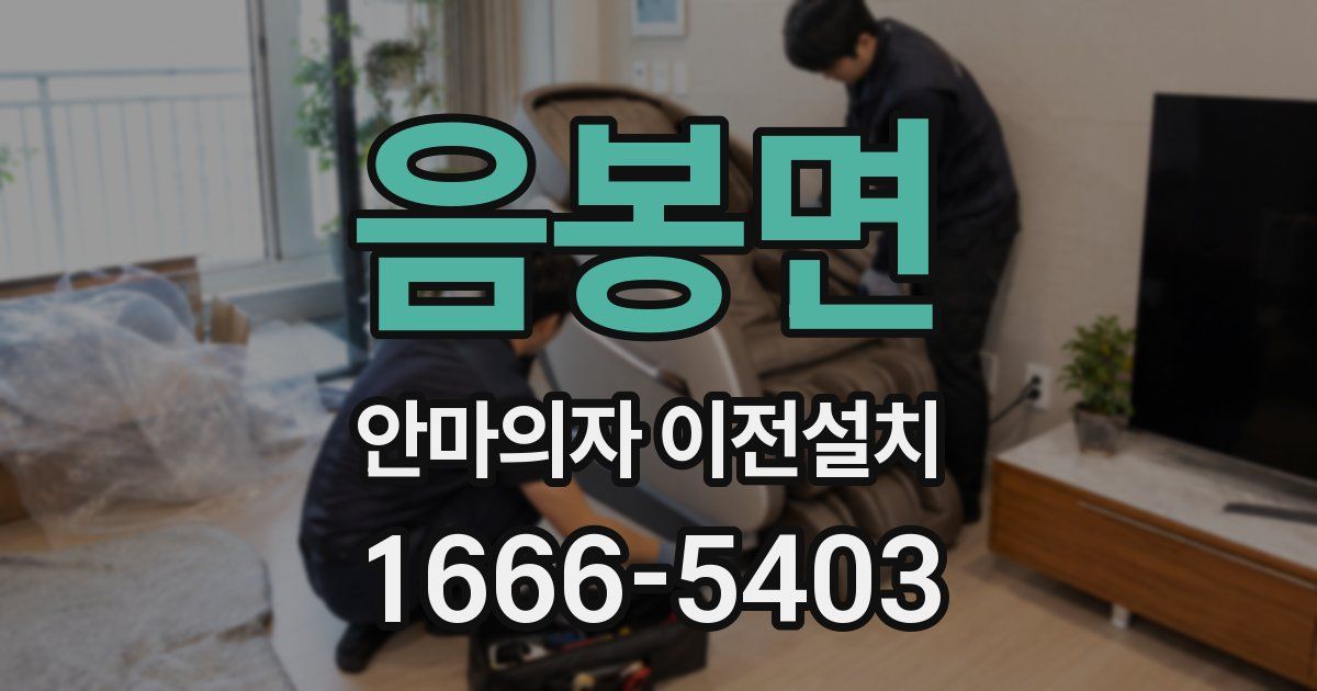 음봉면 안마의자 이전설치