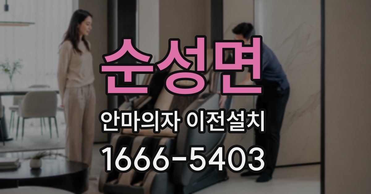 순성면 안마의자 이전설치