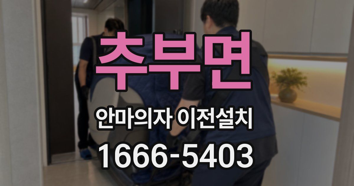 추부면 안마의자 이전설치