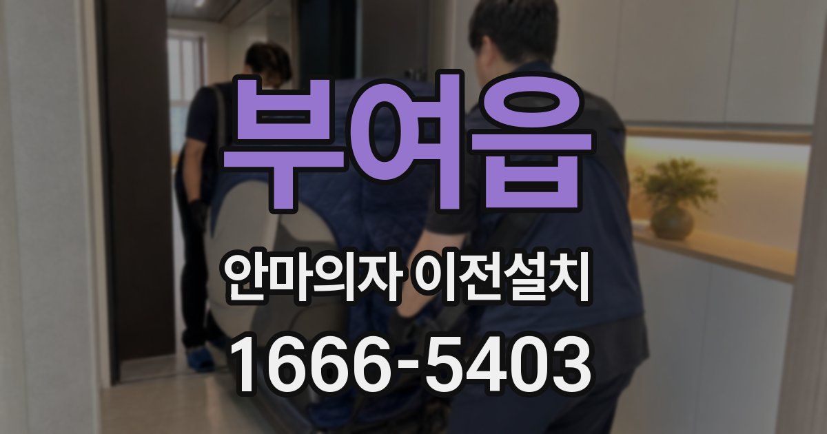 부여읍 안마의자 이전설치