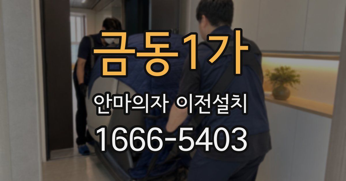 금동1가 안마의자 이전설치