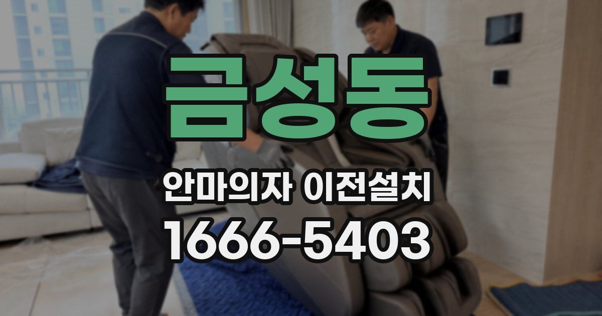 금성동 안마의자 이전설치