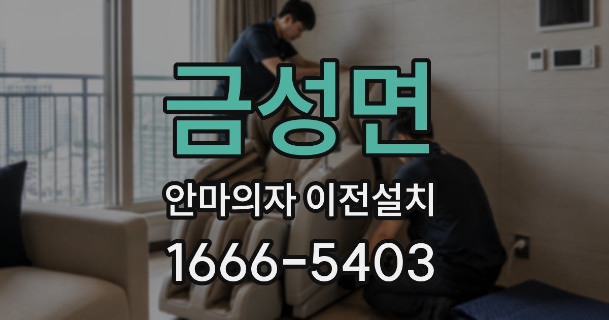 금성면 안마의자 이전설치