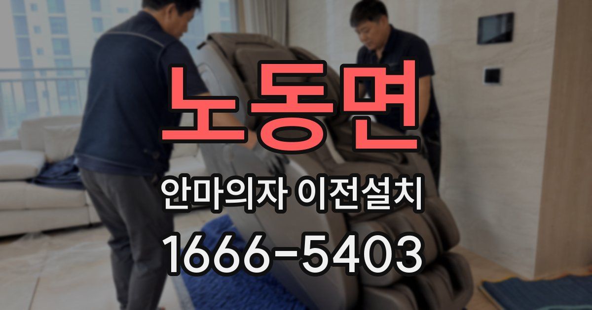 노동면 안마의자 이전설치