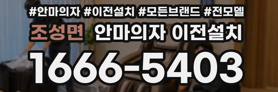 조성면 안마의자 이전설치