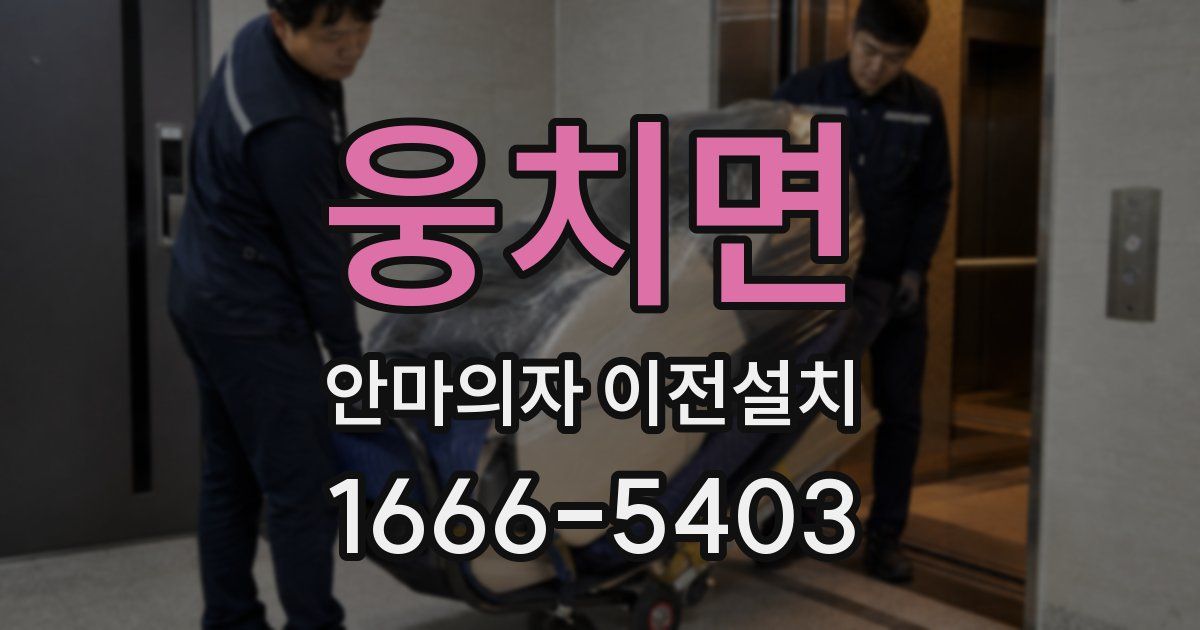 웅치면 안마의자 이전설치