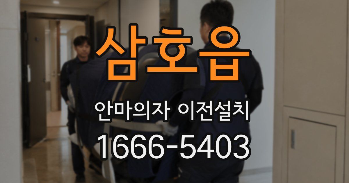 삼호읍 안마의자 이전설치