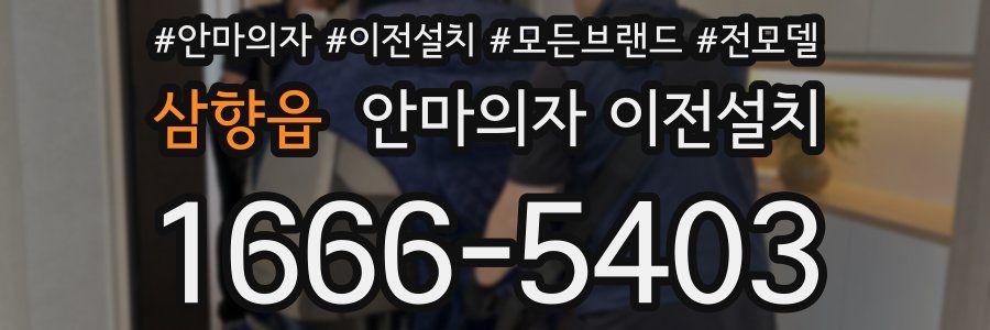 삼향읍 안마의자 이전설치