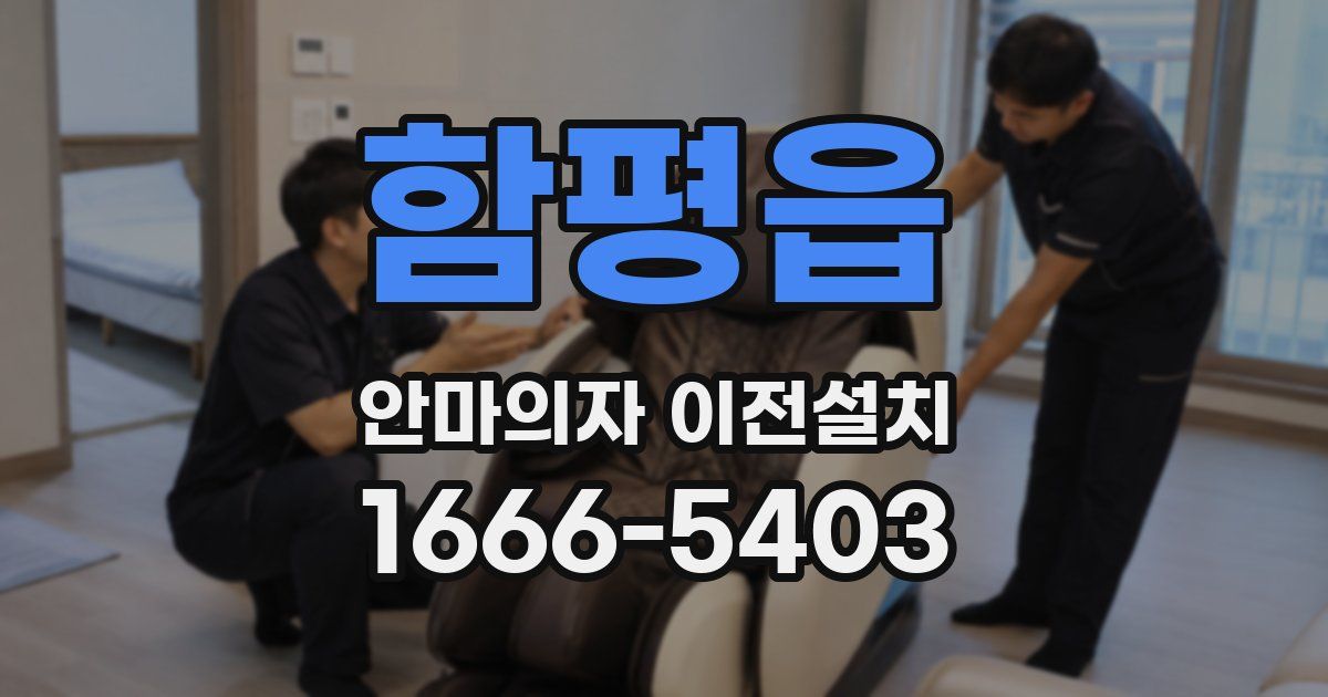 함평읍 안마의자 이전설치