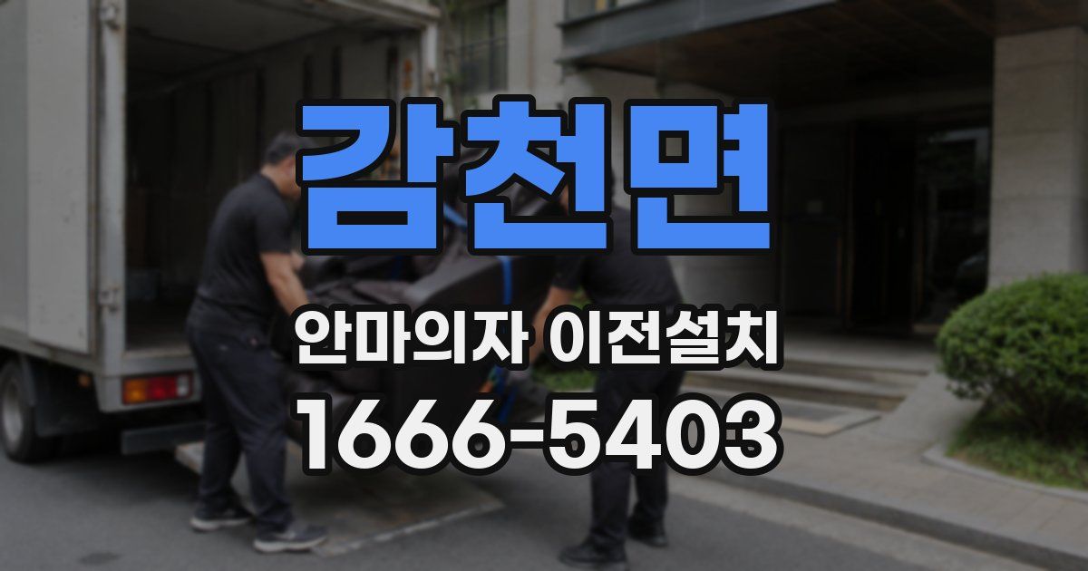 감천면 안마의자 이전설치