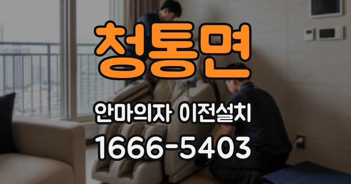 청통면 안마의자 이전설치