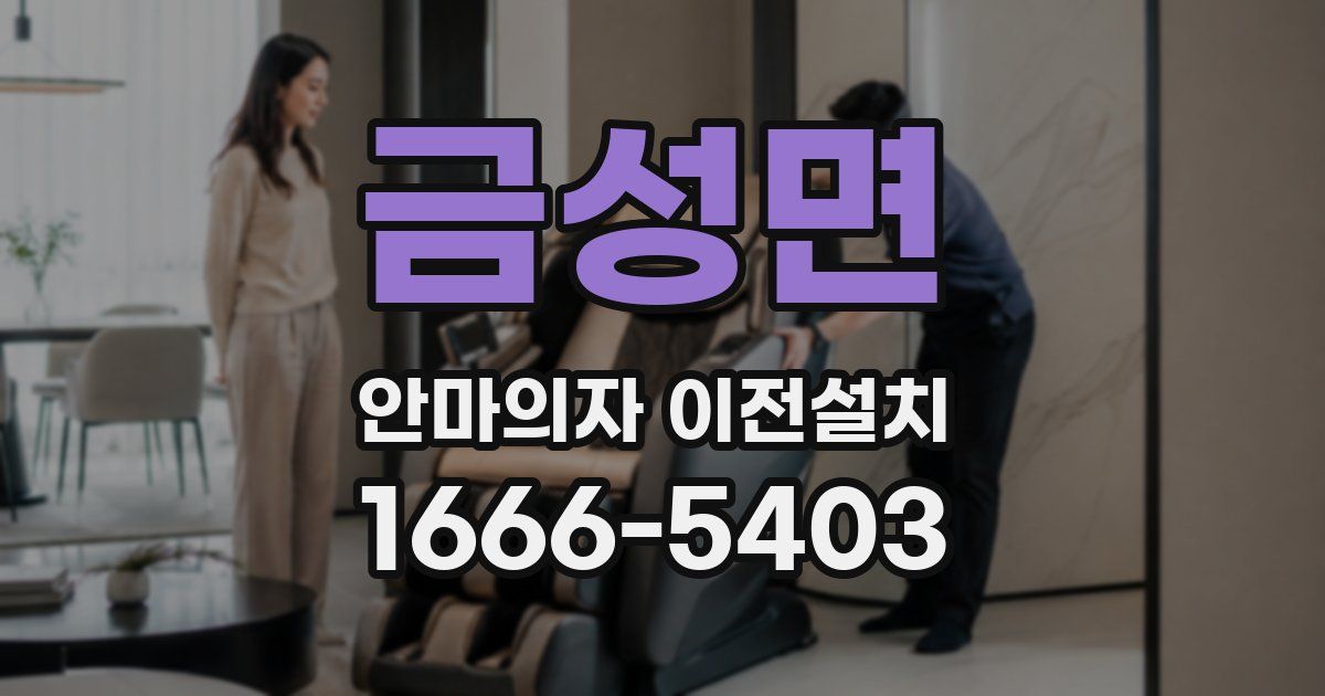 금성면 안마의자 이전설치