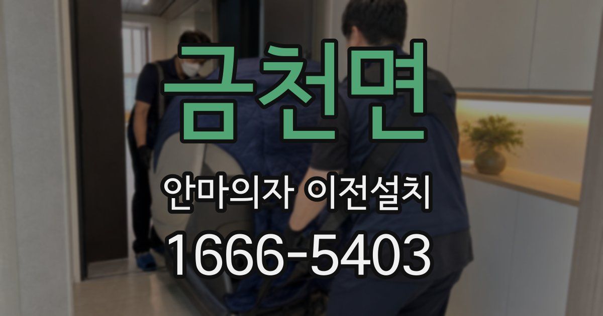 금천면 안마의자 이전설치