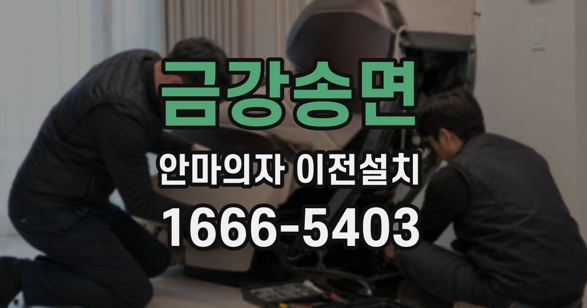 금강송면 안마의자 이전설치