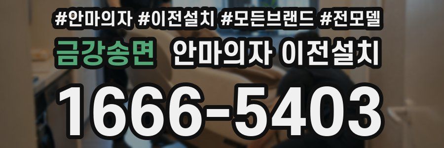 금강송면 안마의자 이전설치