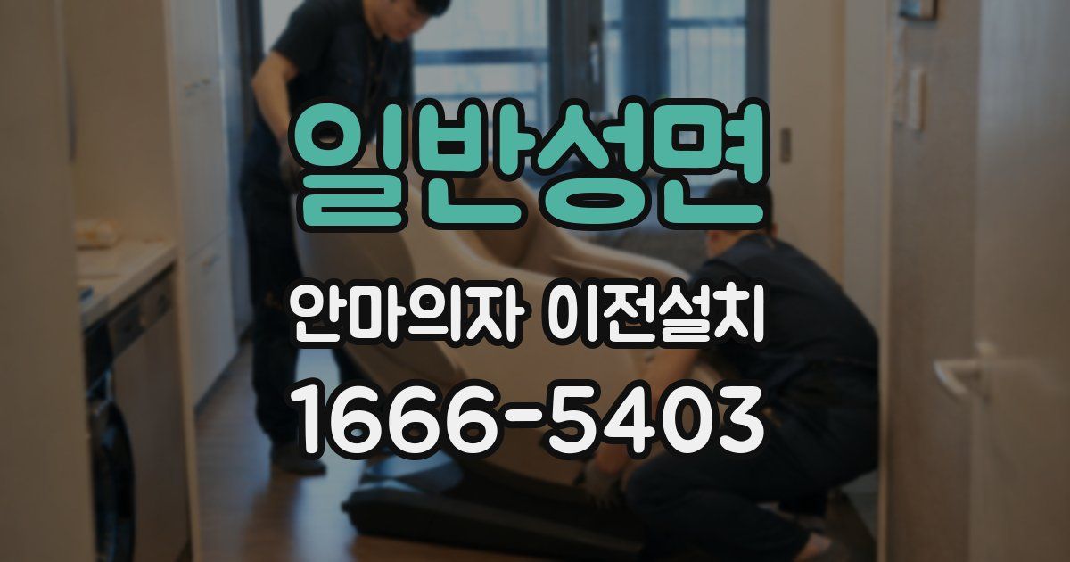일반성면 안마의자 이전설치
