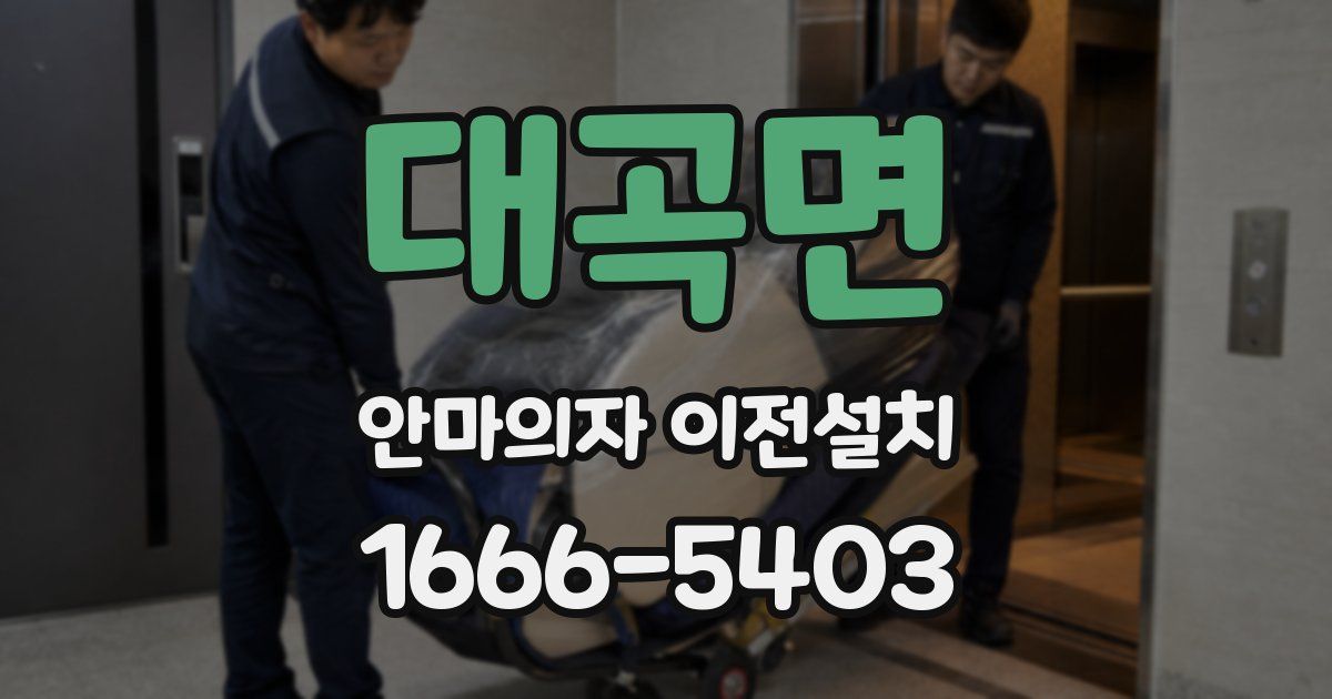 대곡면 안마의자 이전설치