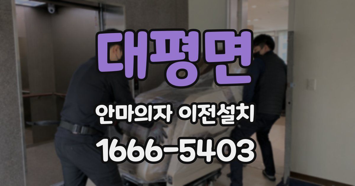 대평면 안마의자 이전설치