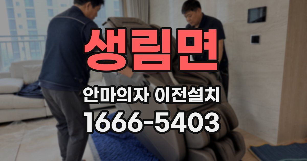 생림면 안마의자 이전설치