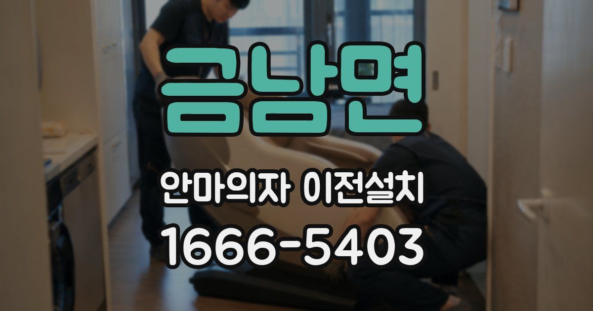 금남면 안마의자 이전설치