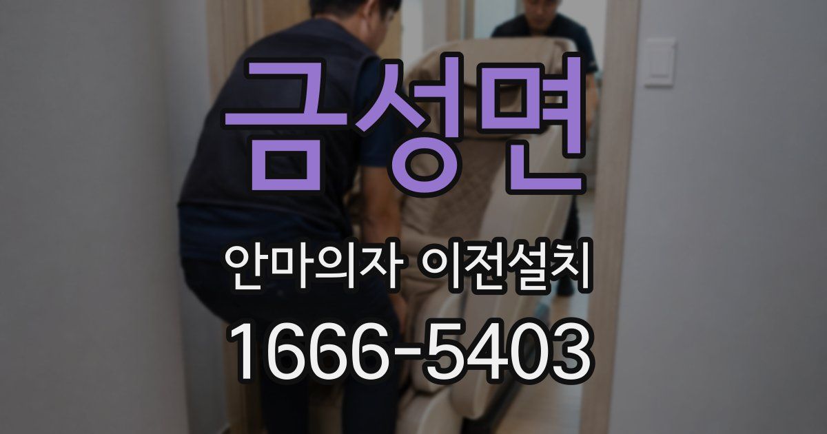 금성면 안마의자 이전설치
