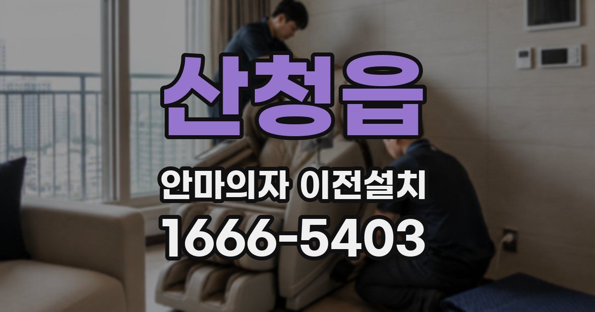 산청읍 안마의자 이전설치