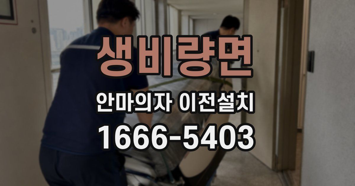생비량면 안마의자 이전설치
