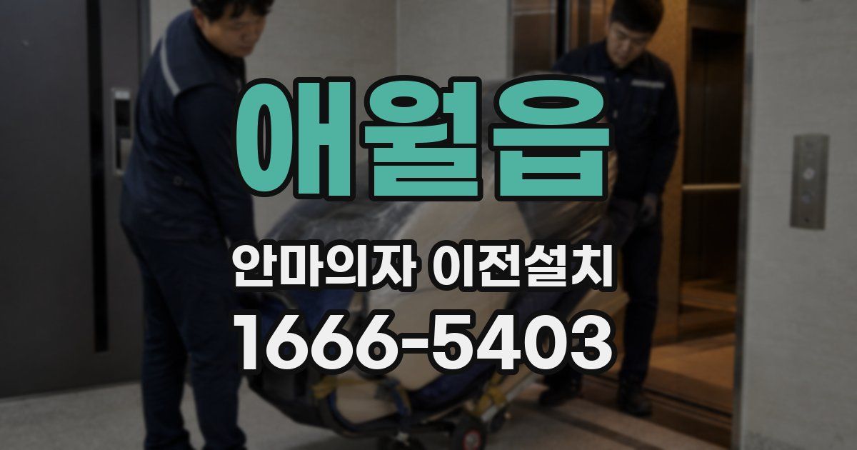 애월읍 안마의자 이전설치