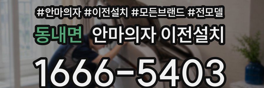 동내면 안마의자 이전설치
