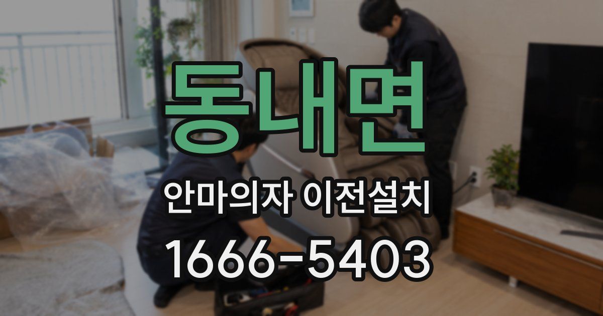 동내면 안마의자 이전설치