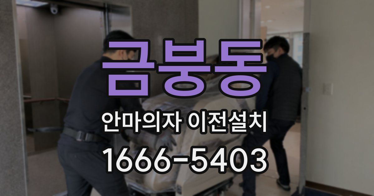 금붕동 안마의자 이전설치