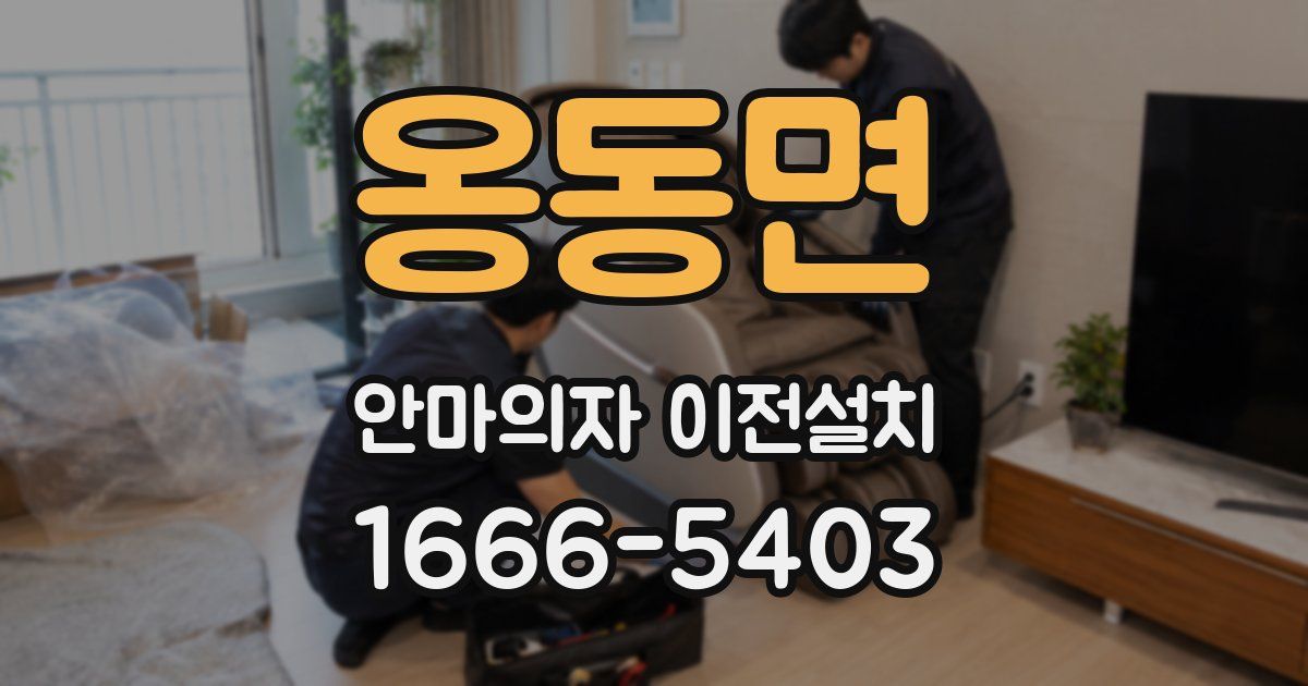 옹동면 안마의자 이전설치
