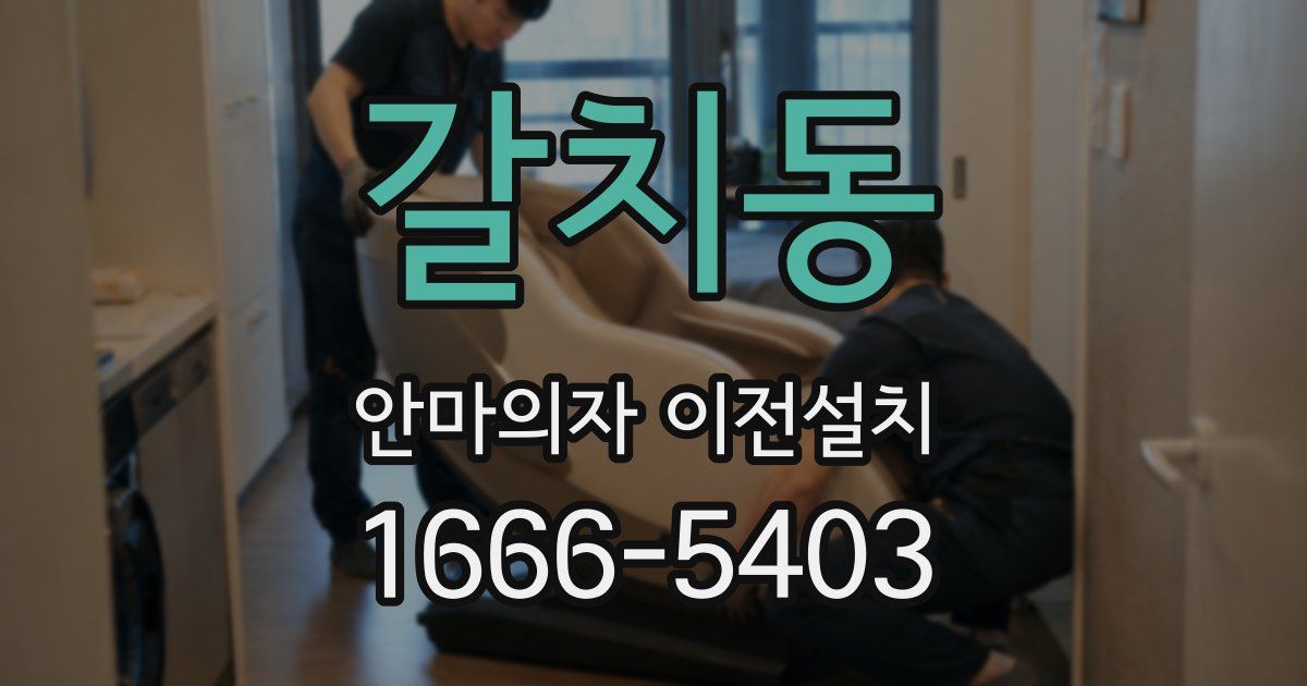 갈치동 안마의자 이전설치