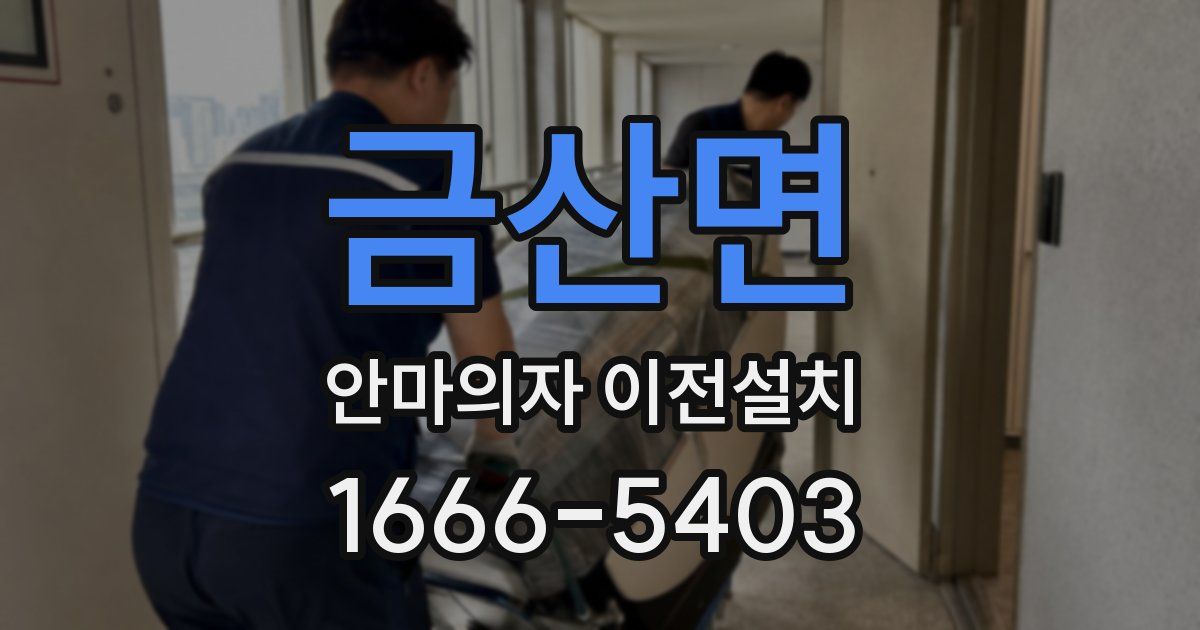 금산면 안마의자 이전설치