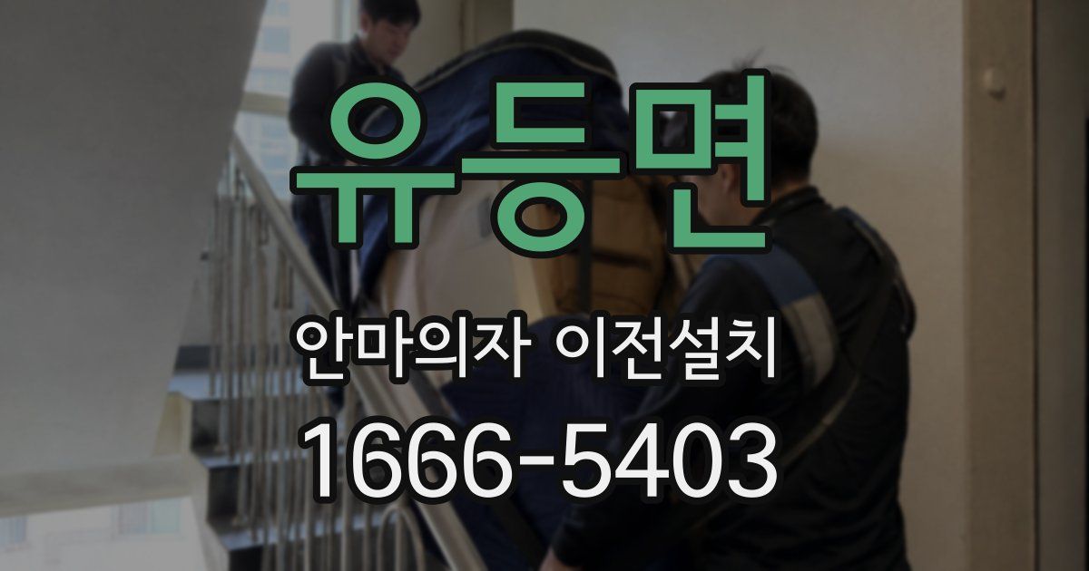 유등면 안마의자 이전설치