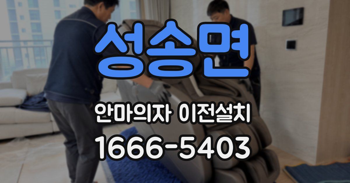 성송면 안마의자 이전설치