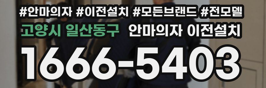 고양시 일산동구 안마의자 이전설치