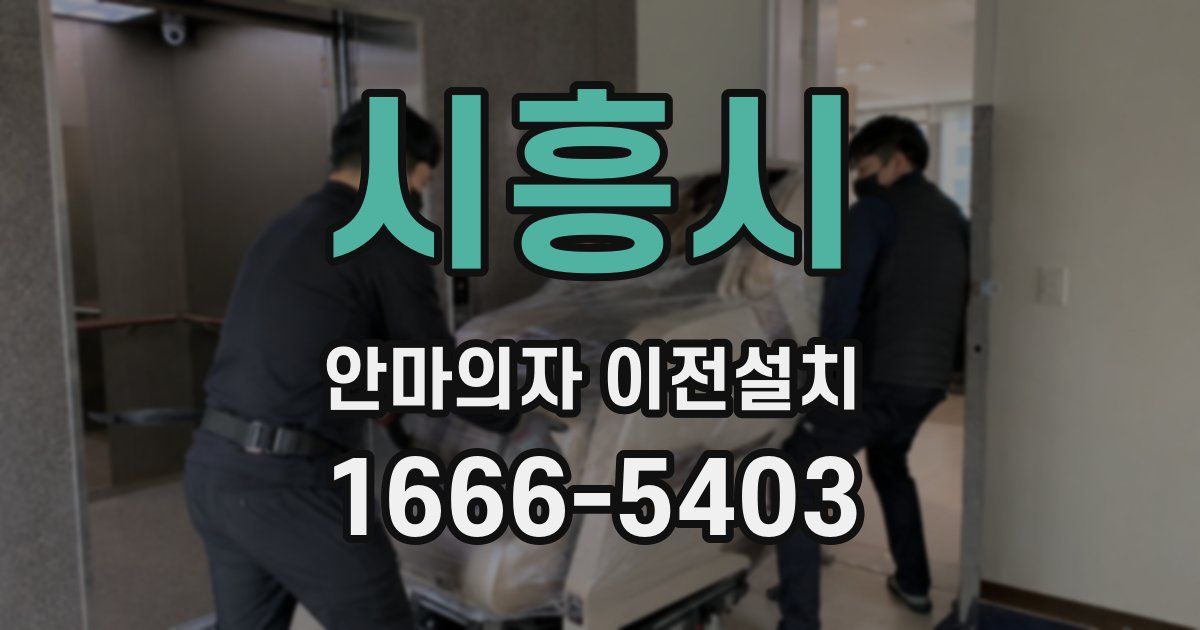 시흥시 안마의자 이전설치
