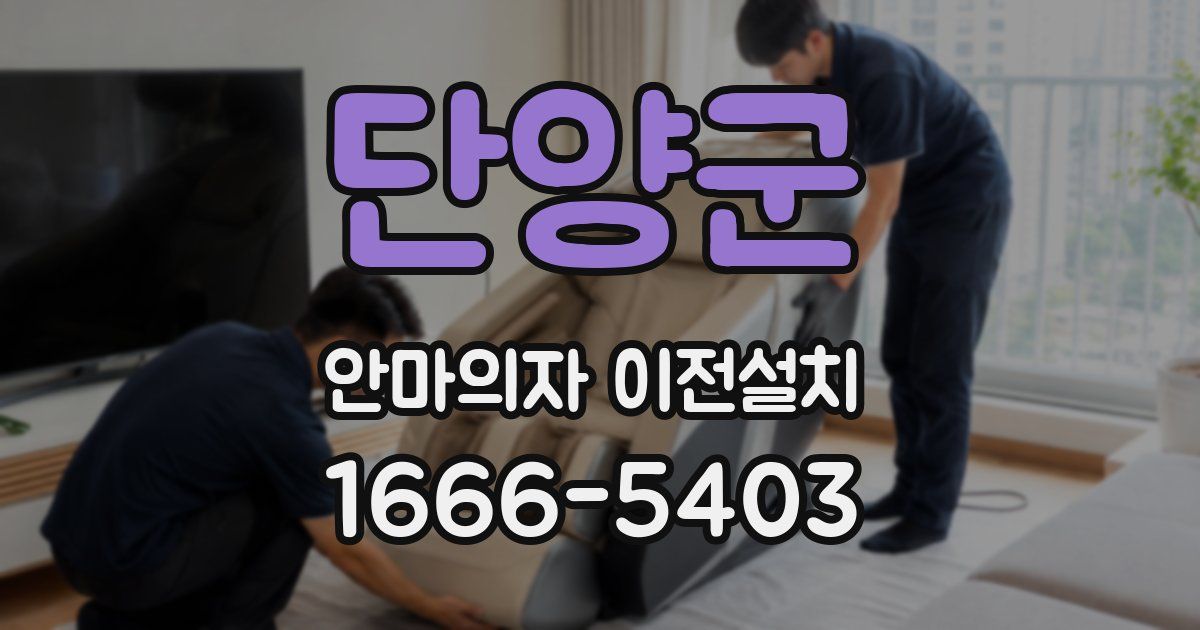 단양군 안마의자 이전설치