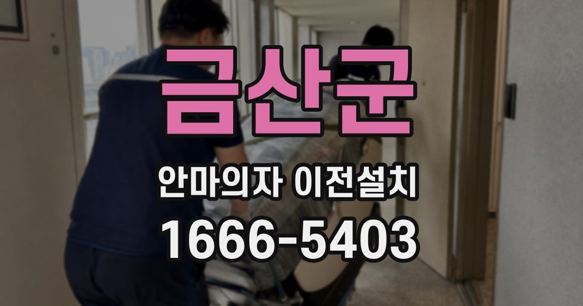 금산군 안마의자 이전설치