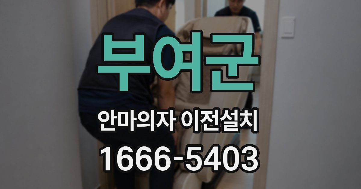 부여군 안마의자 이전설치