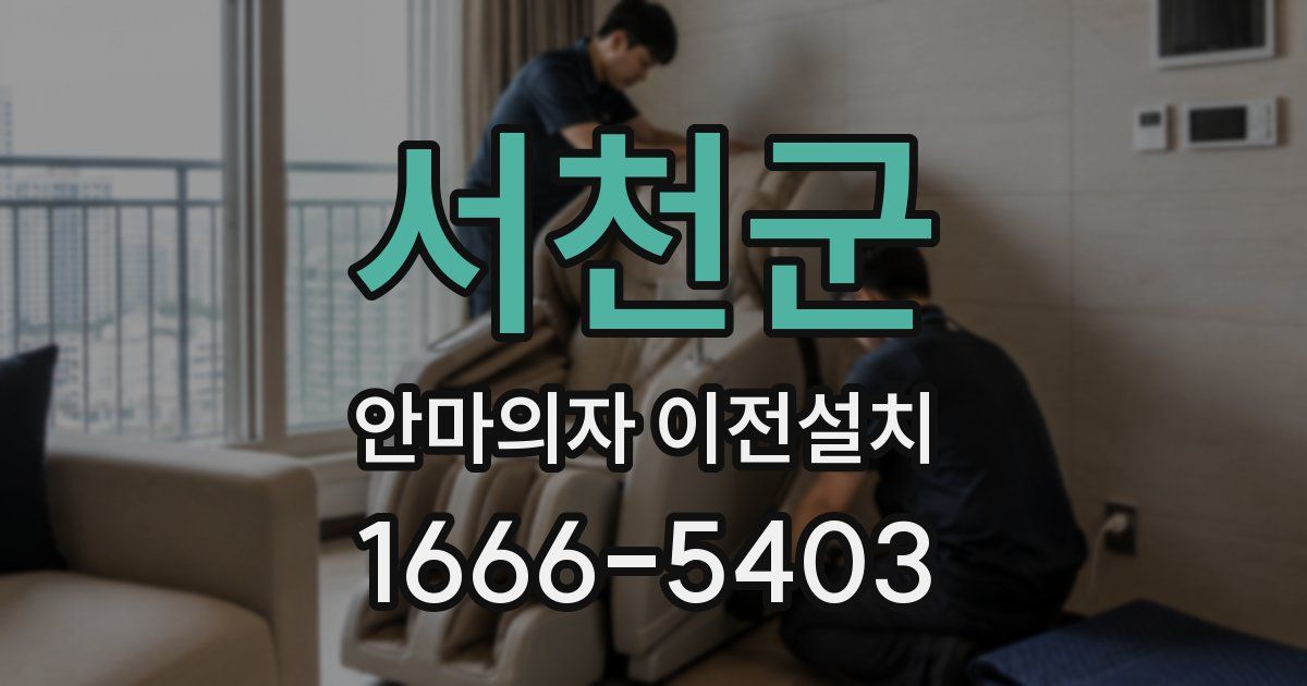서천군 안마의자 이전설치