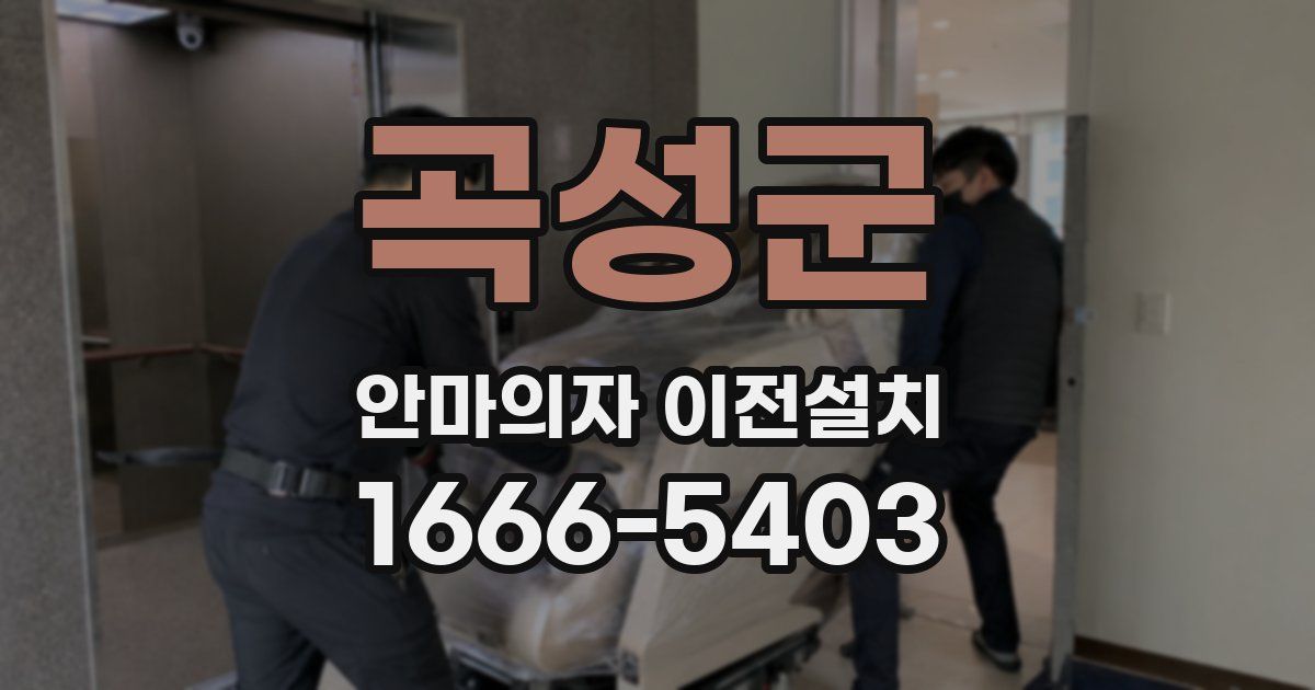 곡성군 안마의자 이전설치