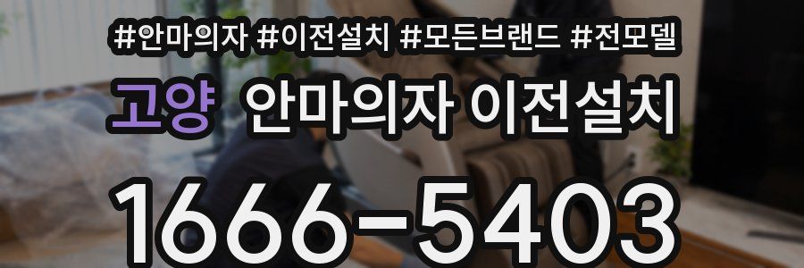 고양 안마의자 이전설치