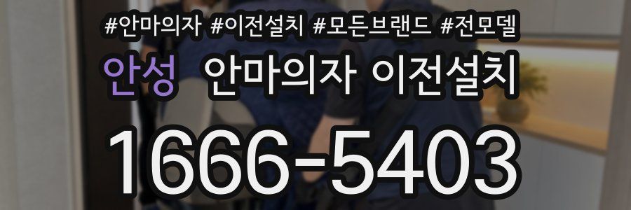 안성 안마의자 이전설치