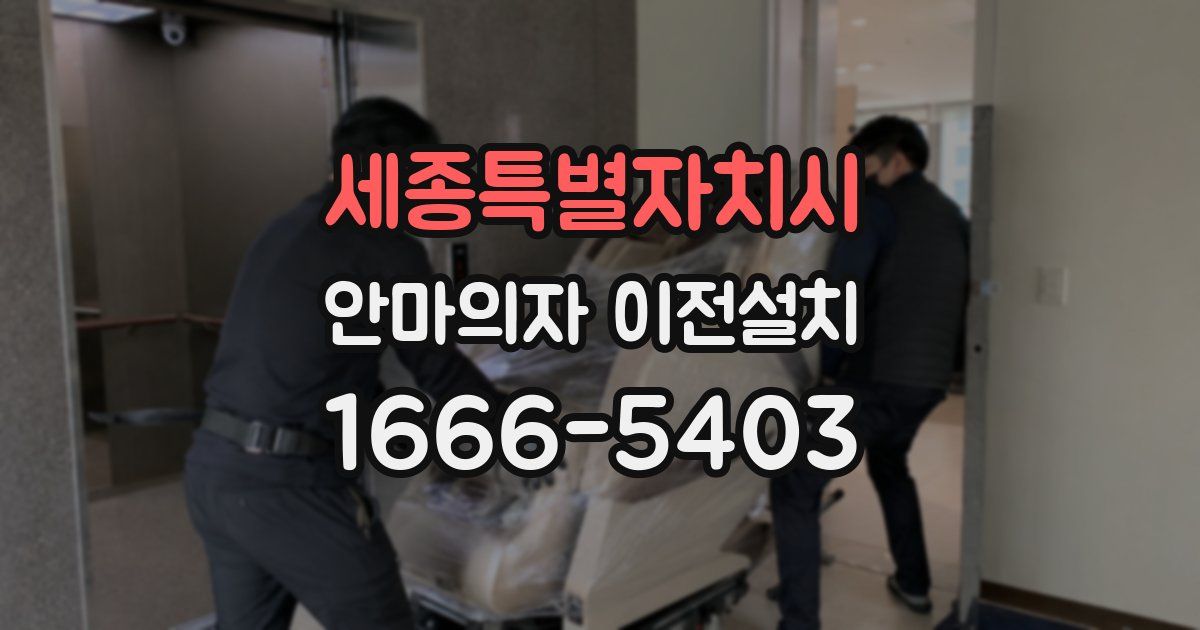 세종특별자치시 안마의자 이전설치