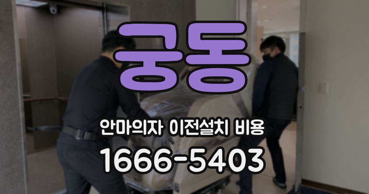 궁동 안마의자 이전설치 비용